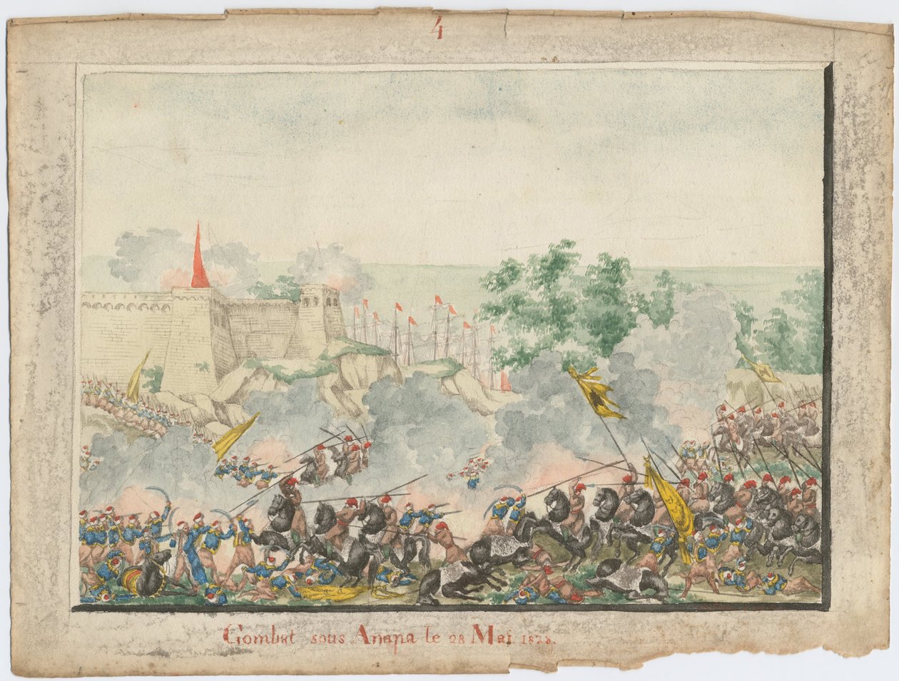 Infångandet av fästningen Anapa den 23 juni 1828, 1829 av Unbekannt