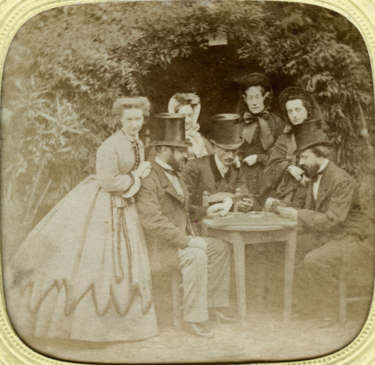 Kortspelet, c1850 av Unbekannt