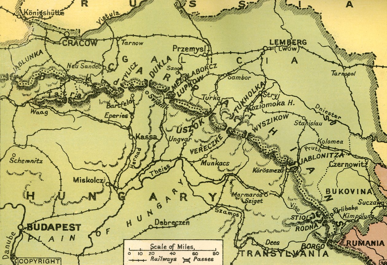 Karpaterna, 1919. av Unbekannt