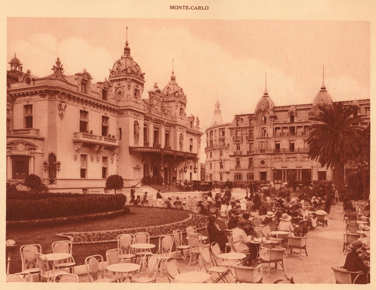Casinot och Hotel de Paris, Monte Carlo, 1930. av Unbekannt