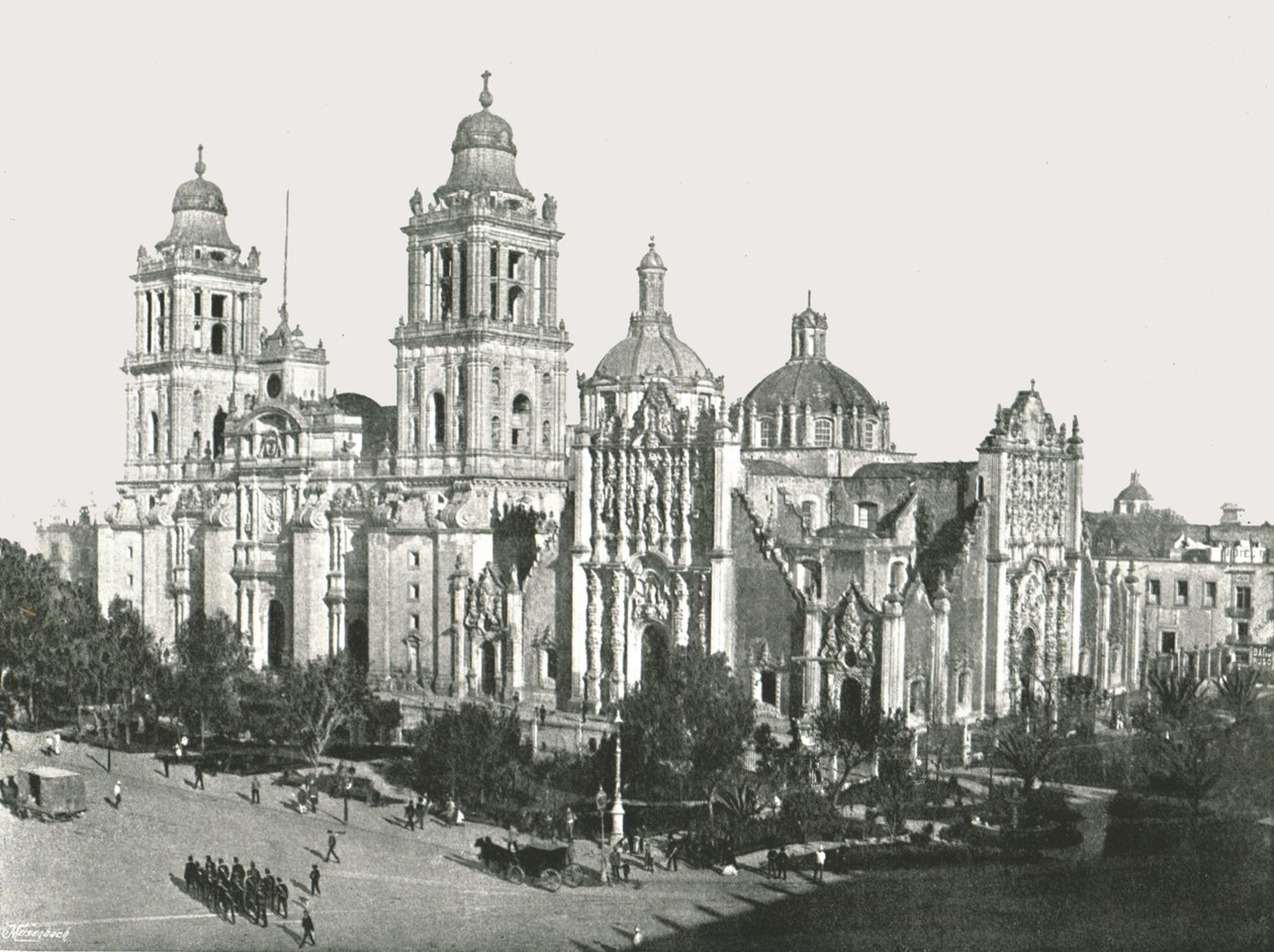 Katedralen, Mexico City, Mexiko, 1895. av Unbekannt