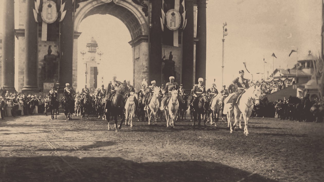 Nicholas II:s ceremoniella inträde i Moskva den 9 maj 1896, 1896 av Unbekannt