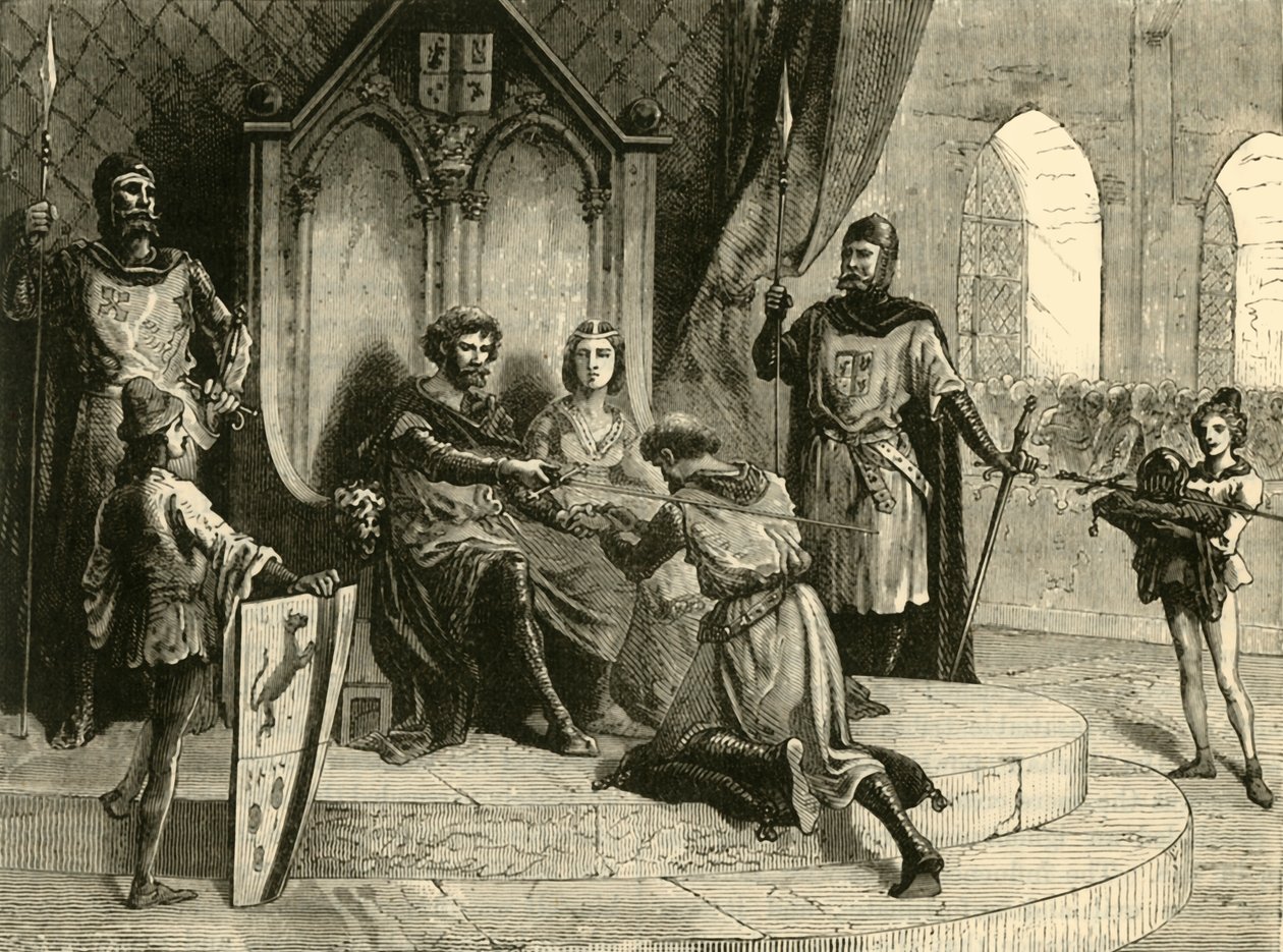 Ceremonin för feodal tjänst, 900-1000-talet, 1890. av Unbekannt