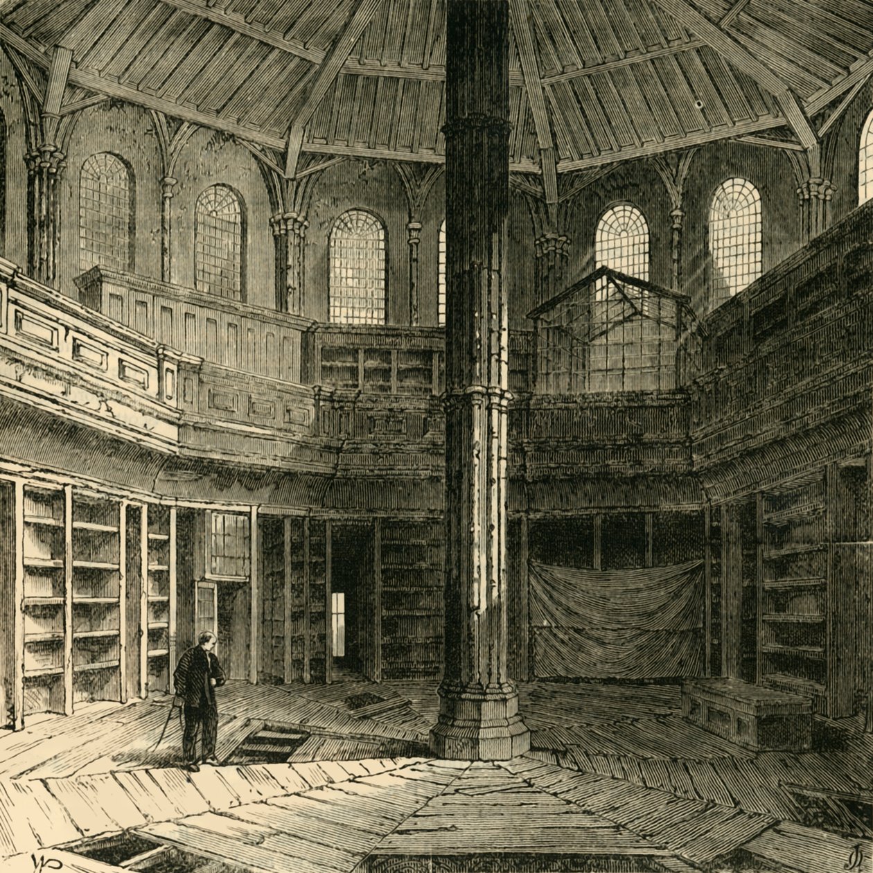 Kapitelhuset före dess restaurering, 1881. av Unbekannt
