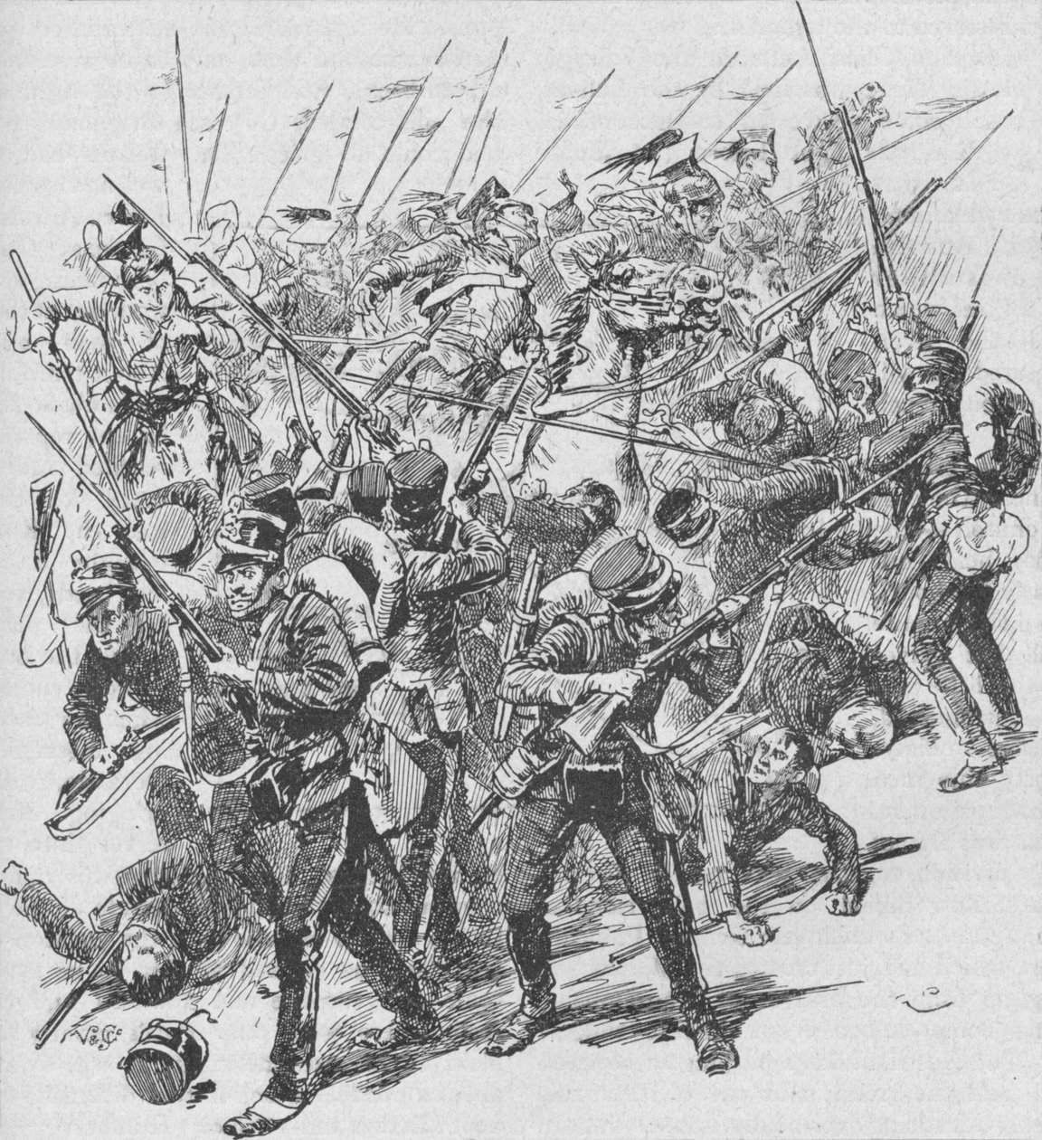 The Charge of the Austrian Lancers, 1902 av Unbekannt
