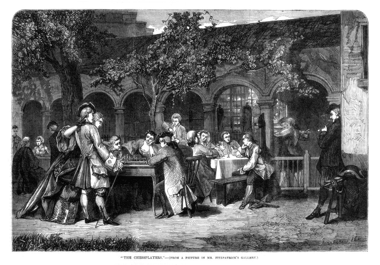 Schackspelarna, 1864 av Unbekannt