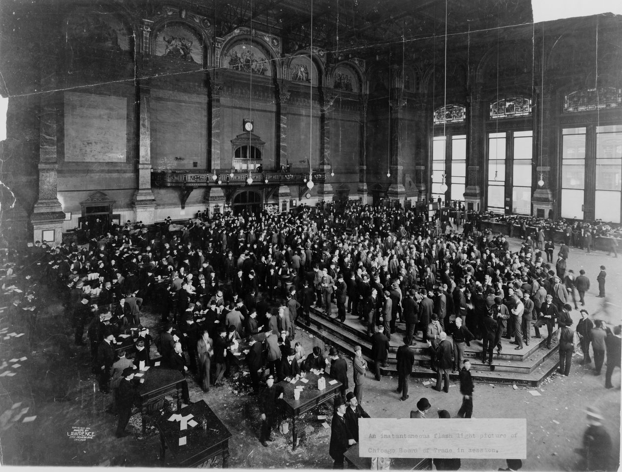 Chicago Board of Trade i session, c. 1900 av Unbekannt