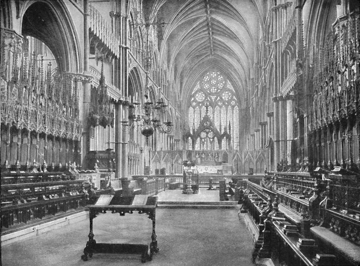 Kören, Lincoln Cathedral, 1902 av Unbekannt