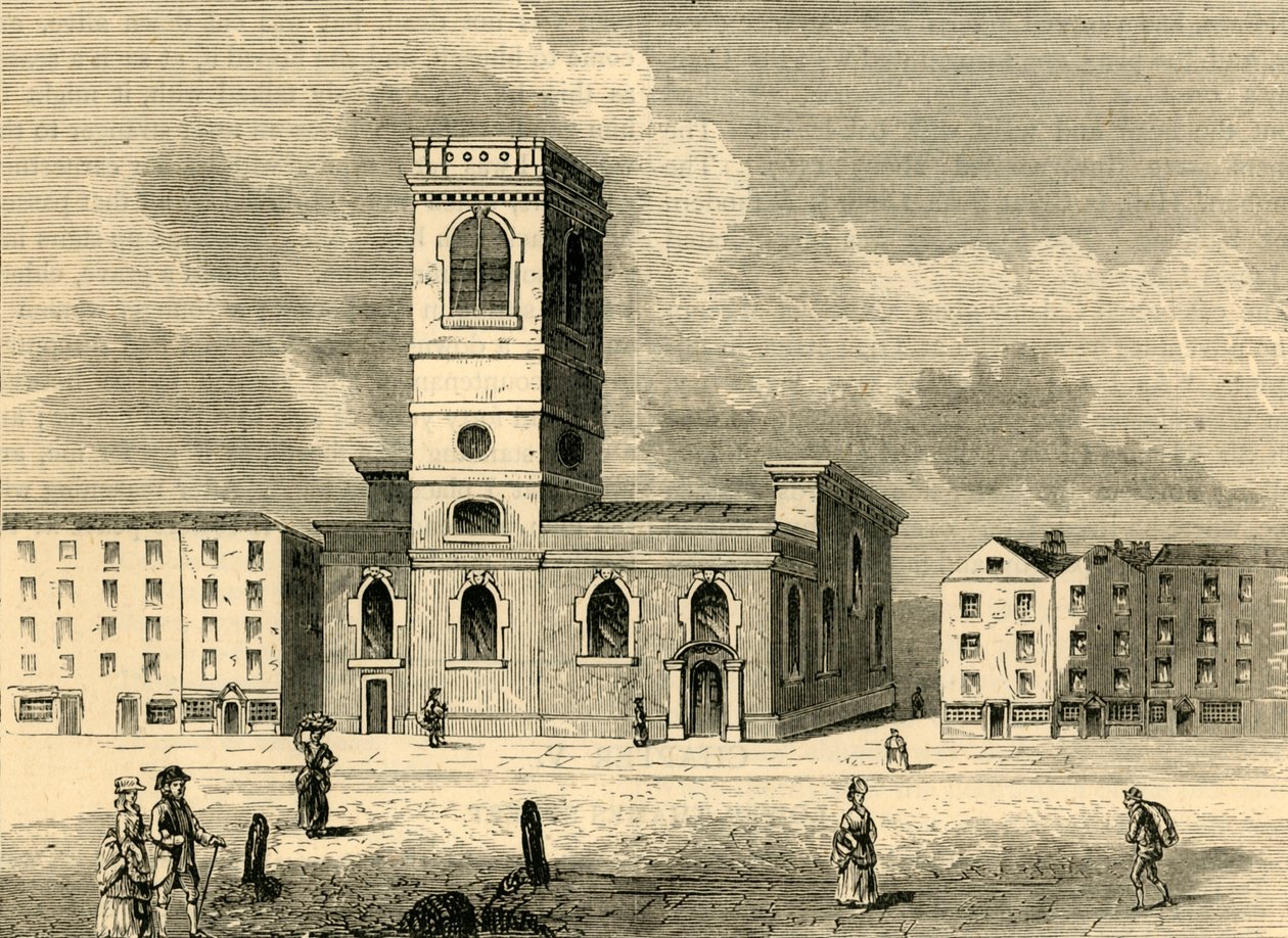 Allhallows the Greats kyrka 1784, c1872. av Unbekannt