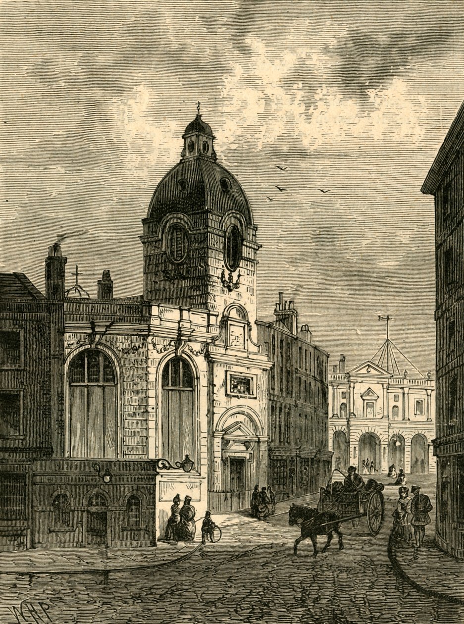 Kyrkan St. Benet Fink, från en gammal vy, 1897. av Unbekannt
