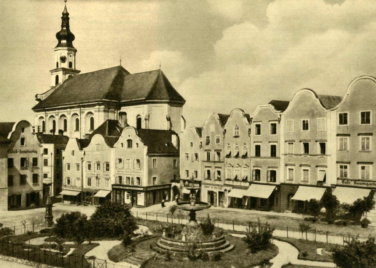 The Church of St George, Schärding am Inn, Upper Austria, c1935. av Unbekannt