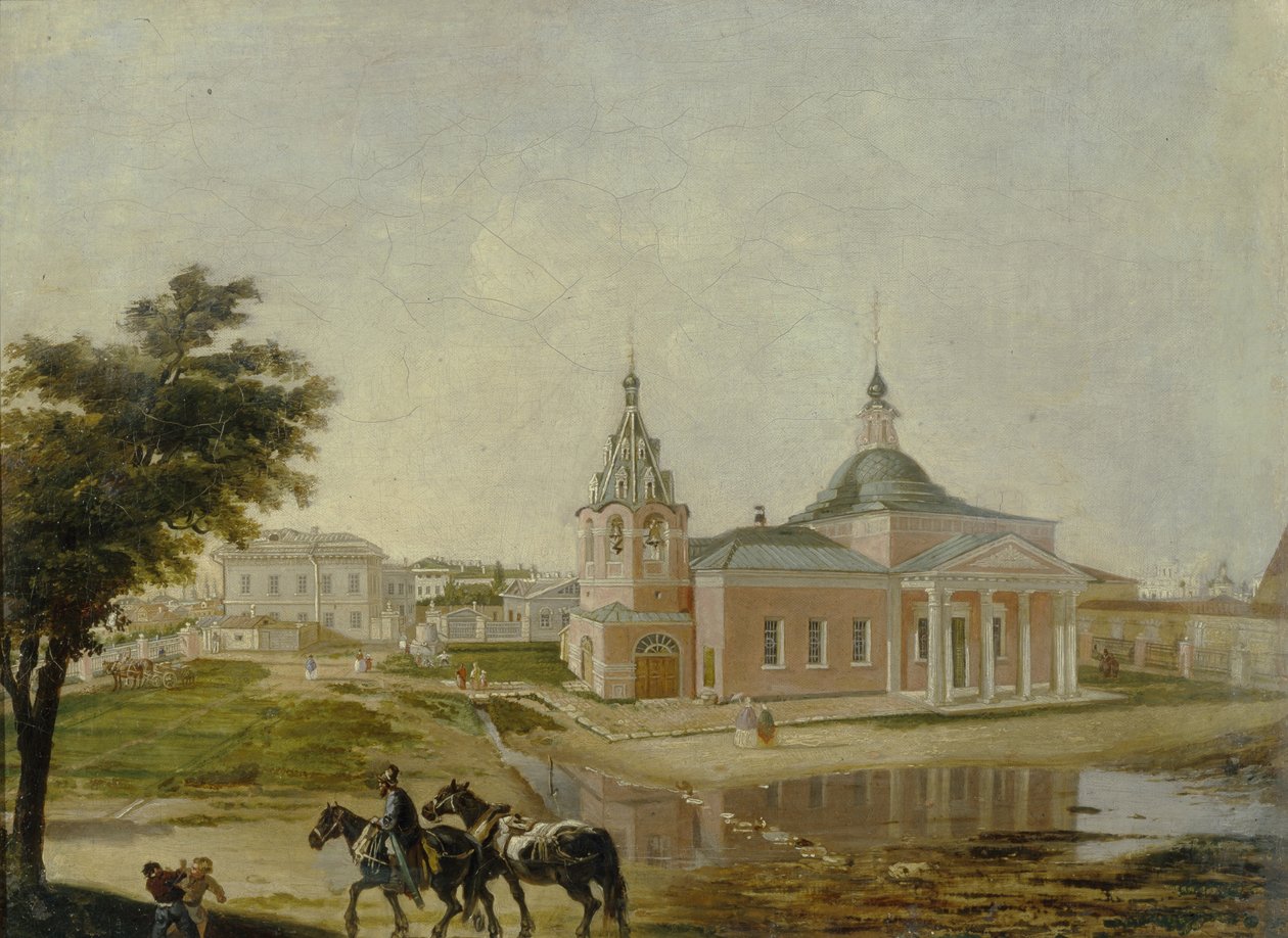 Ikonens kyrka av Rzhev Heliga Guds moder i Moskva, mitten av 1800-talet. av Unbekannt
