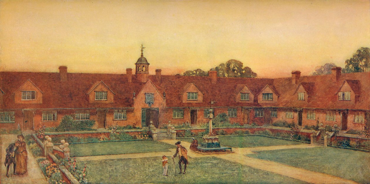 Churchill Cottages, Somerset. Silcock och Reay, arkitekter, 1907 av Unbekannt