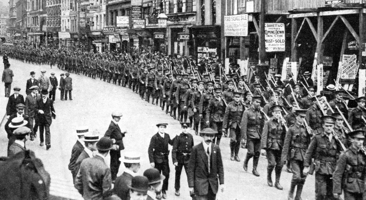 The Citizen Army of Territorials, Strand, London, första världskriget, 1914 av Unbekannt