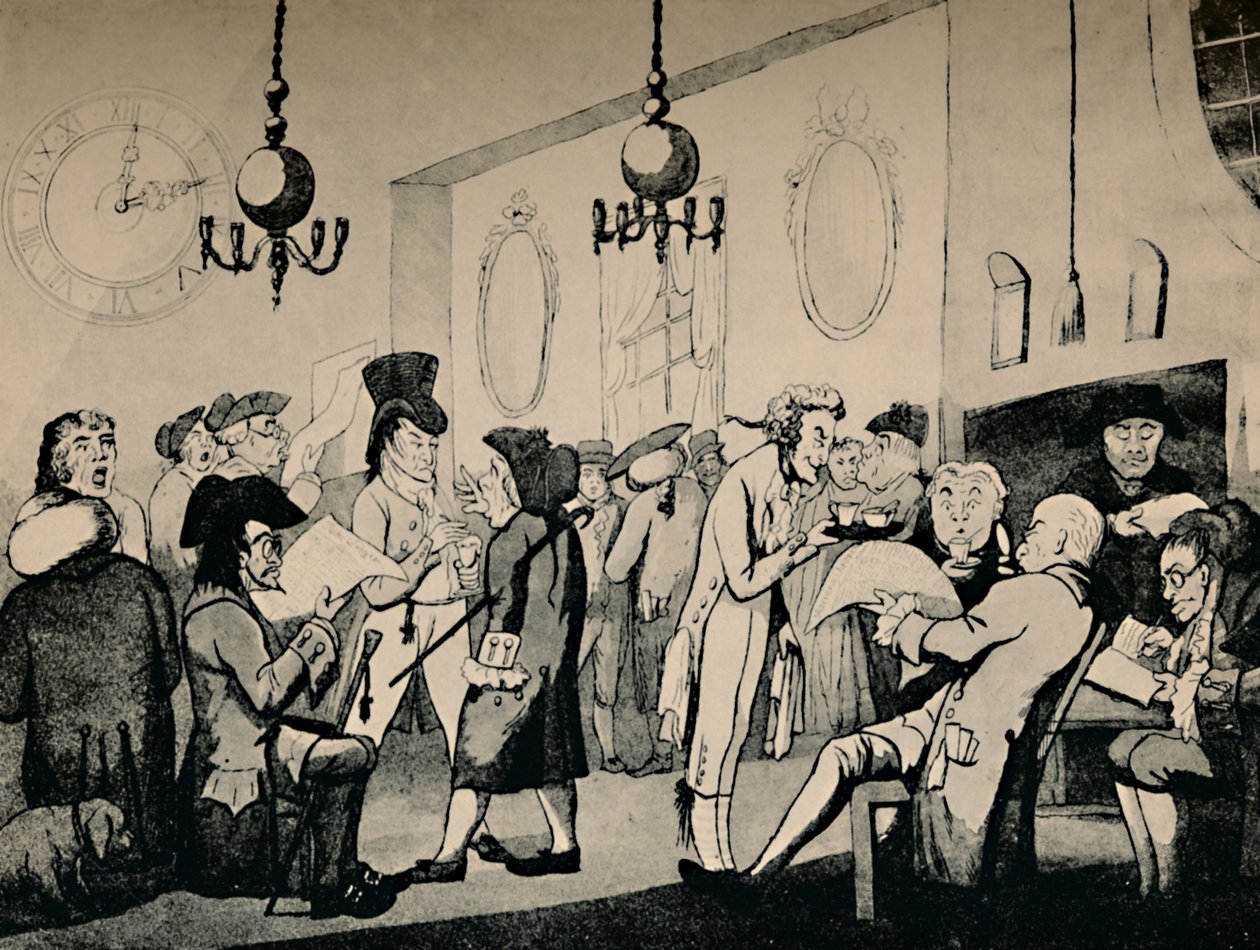 Kafferummet på Lloyds, 1798, 1928 av Unbekannt