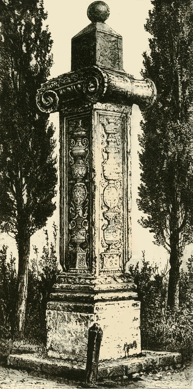 Fransmännens kolumn, Ravenna, uppförd till minne av Gaston De Foix, 1890. av Unbekannt