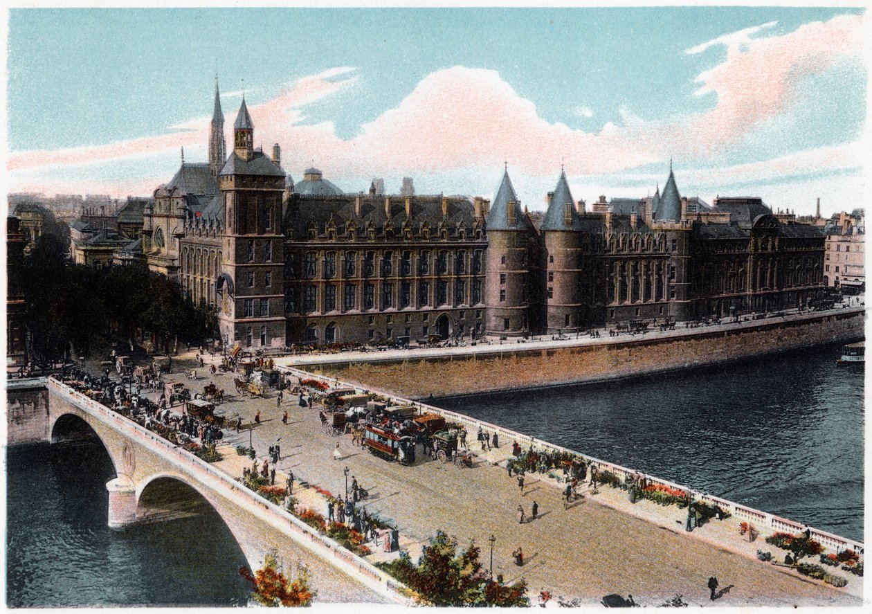 Conciergeriet och Pont Neuf, Paris, c1900 av Unbekannt