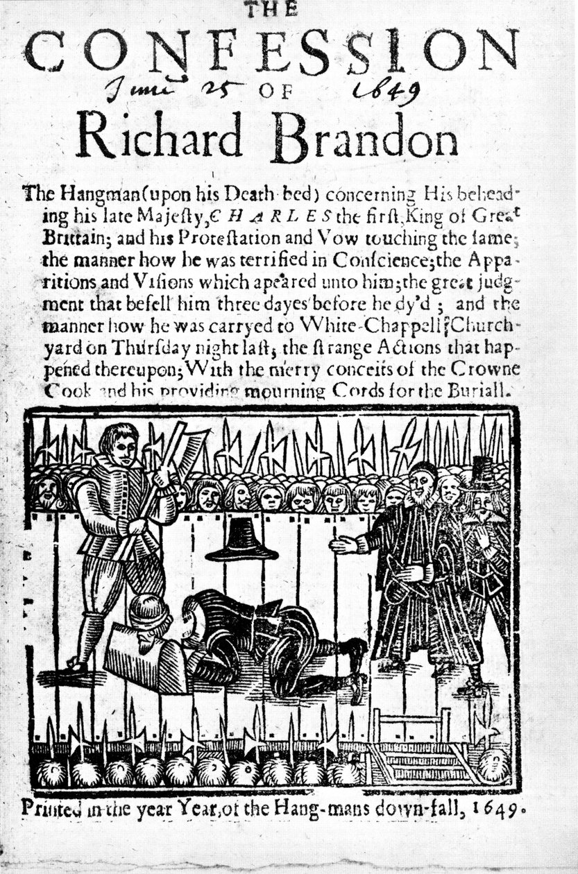 Richard Brandons bekännelse, 1649 av Unbekannt