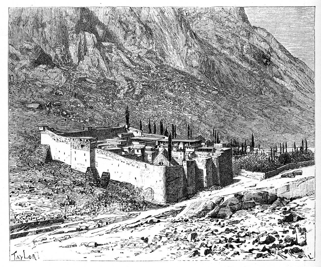 Klostret St Catherine, Mount Sinai, Egypten, 1895 av Unbekannt
