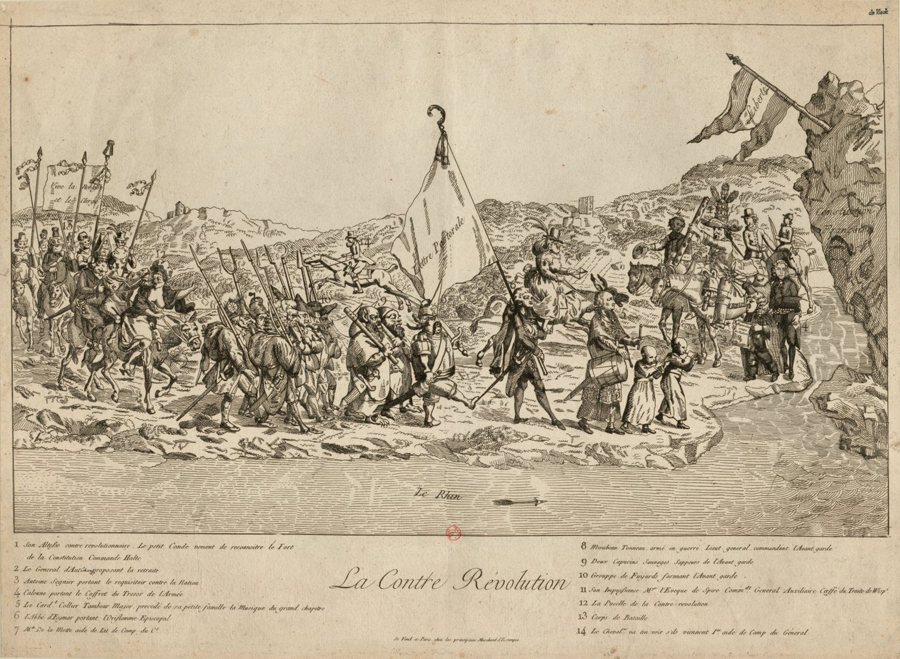 Kontrarrevolutionen, 1791. av Unbekannt