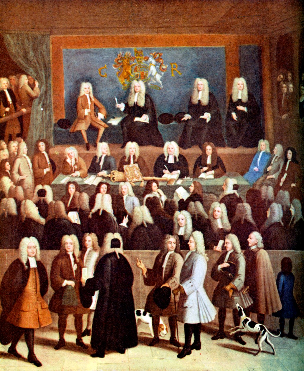Chancery Court in the Reign of George I, 1700-talet c1905 av Unbekannt