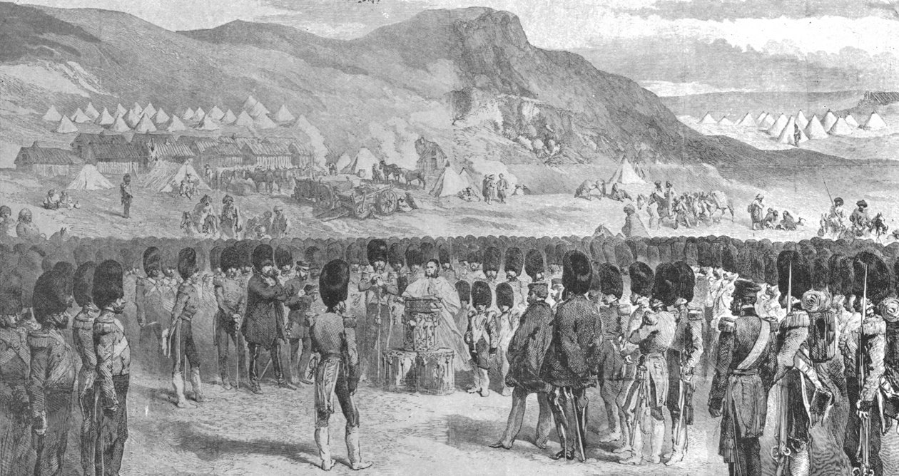 Krimkriget, 1854-56: Gudstjänst...före slaget vid Balaclava, 1901. av Unbekannt