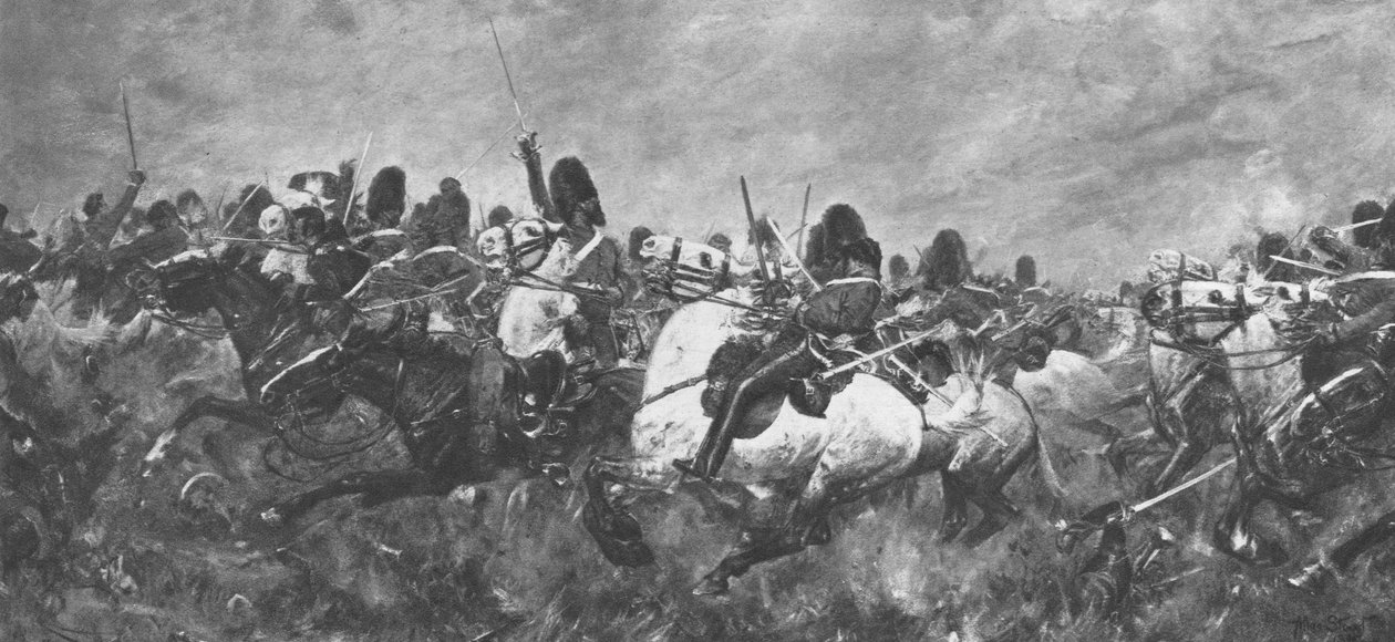 Krimkriget, 1854-56: Rallyt mellan de skotska gråa... vid Balaclava, 1901. av Unbekannt