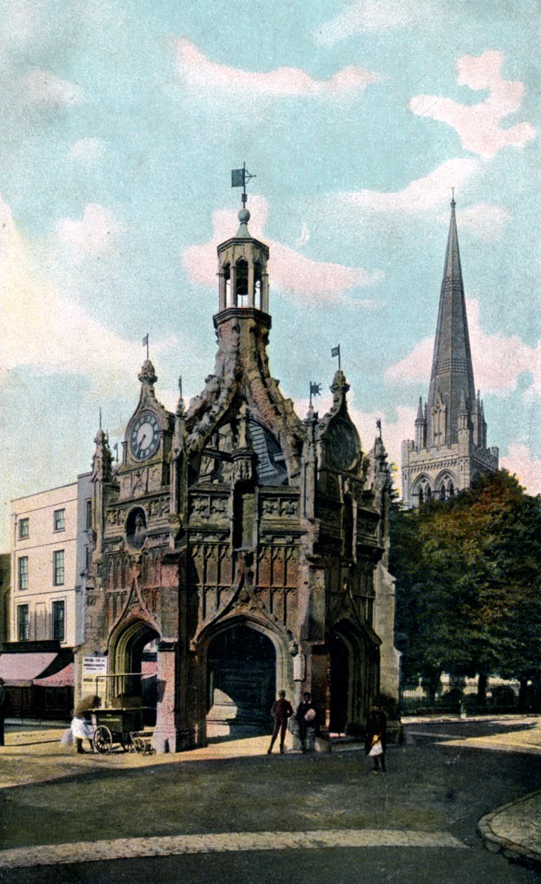 The Cross and Cathedral, Chichester, West Sussex, tidigt 1900-tal av Unbekannt
