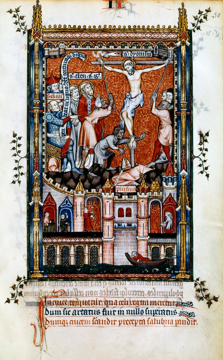 Korsfästelsen av St Denis, 1317 av Unbekannt