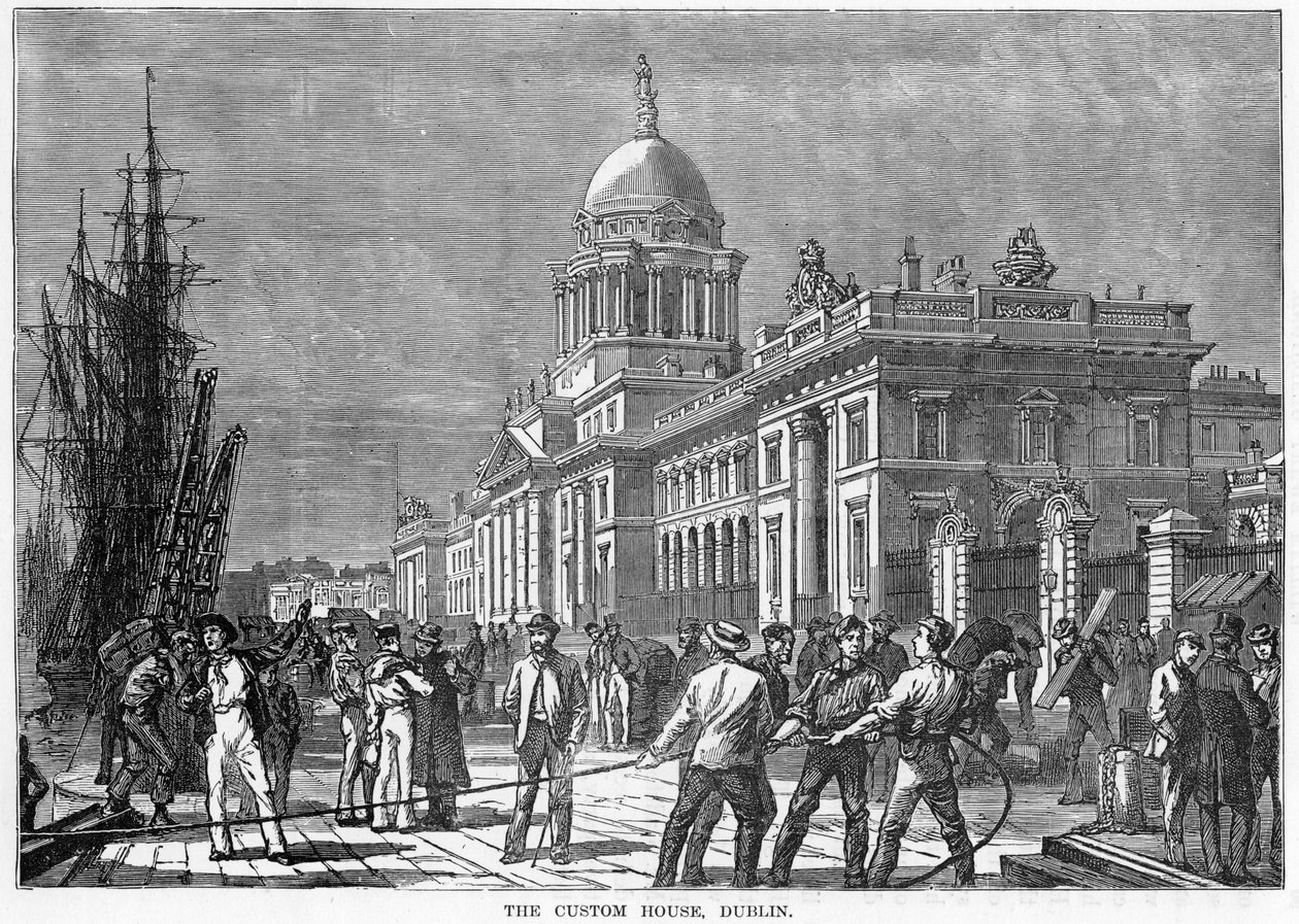 The Custom House, Dublin, 1800-talet av Unbekannt