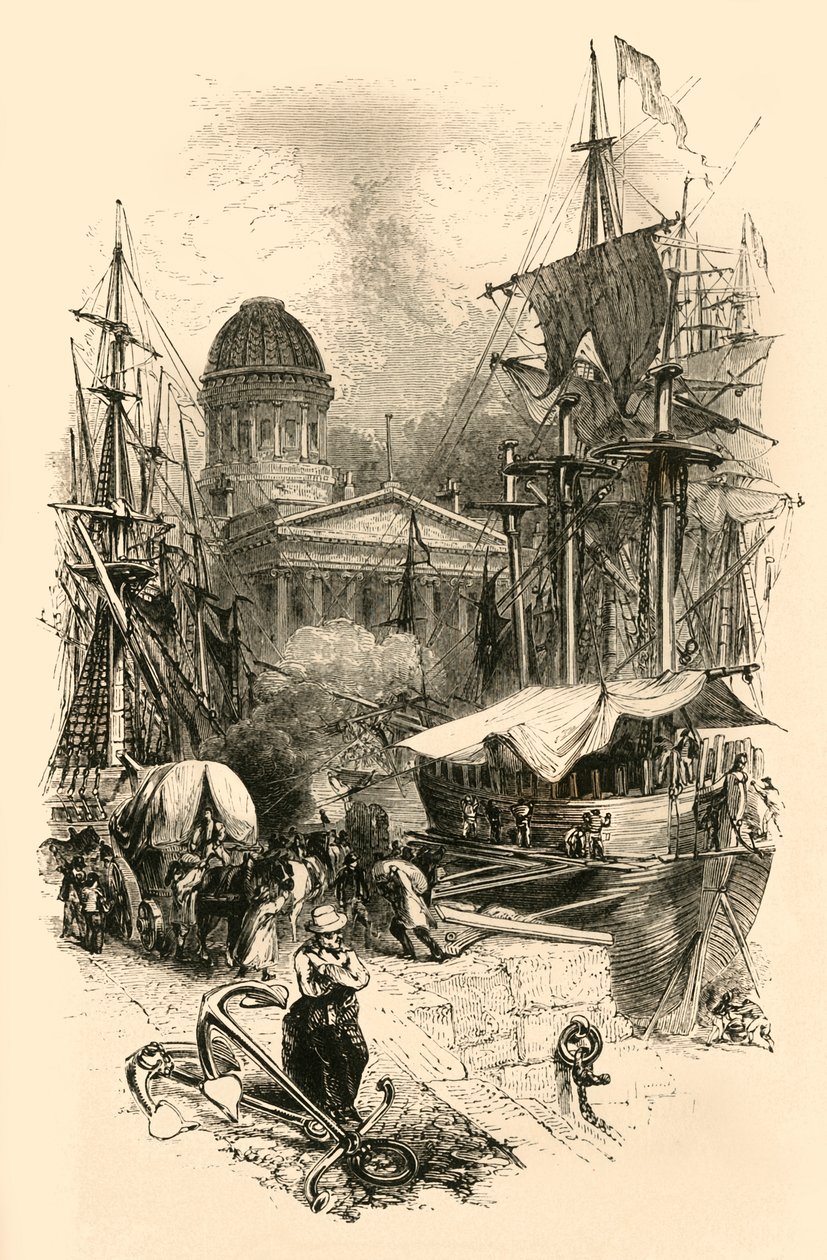 The Custom House, Liverpool, mitten av 1800-talet. av Unbekannt