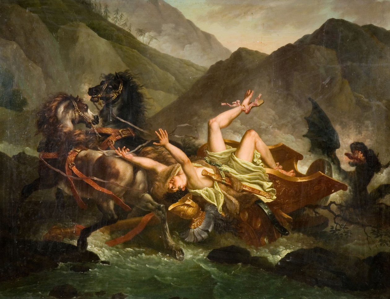 Hippolytus död, 1780-1820. av Unbekannt