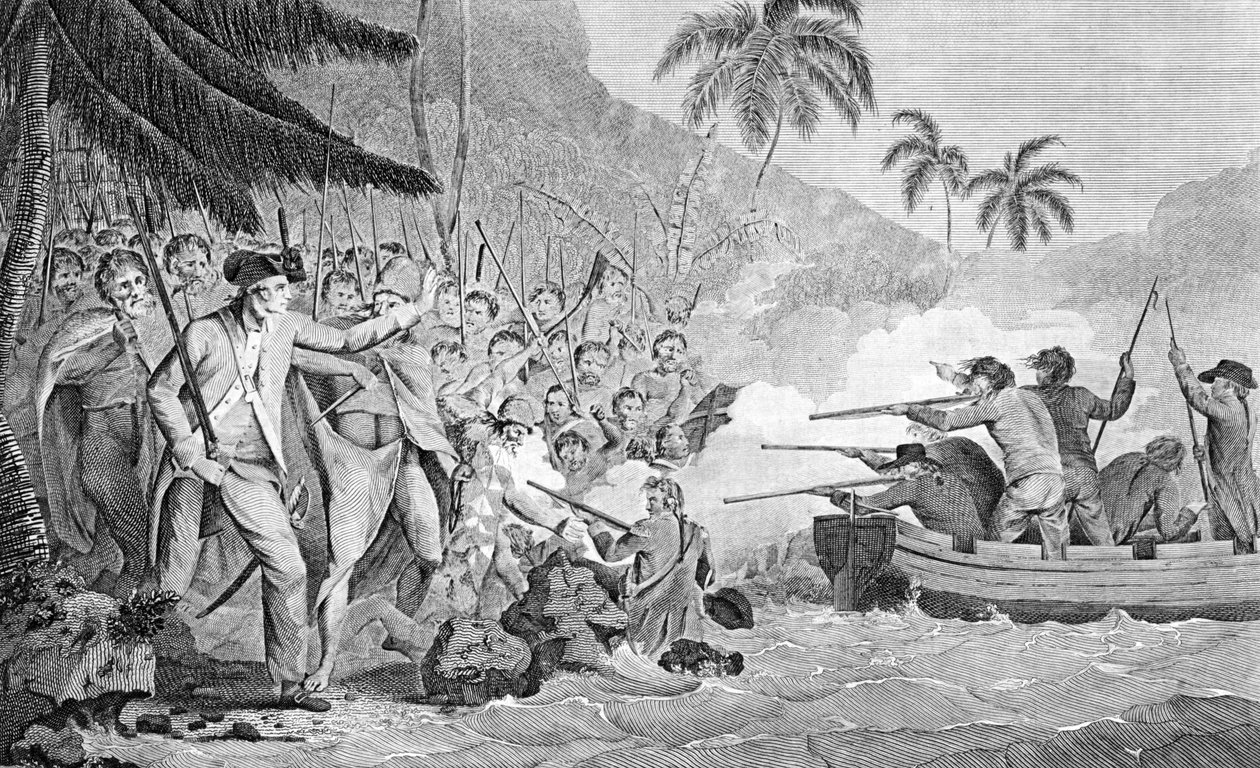 Kapten James Cooks död den 14 februari 1779, 1784 av Unbekannt