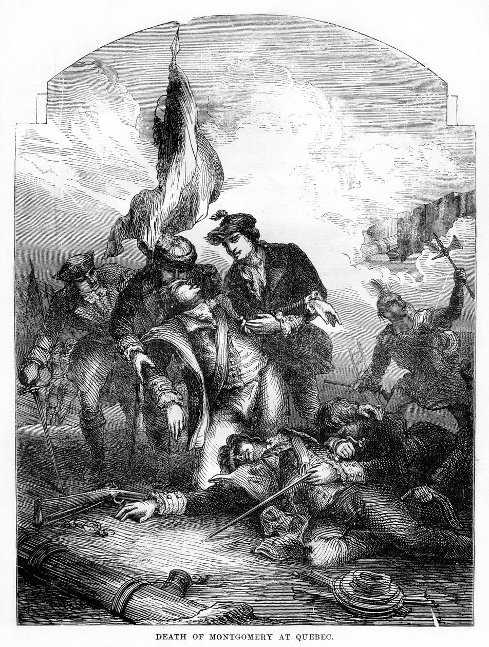 General Richard Montgomerys död i Quebec, 1775, 1872 av Unbekannt
