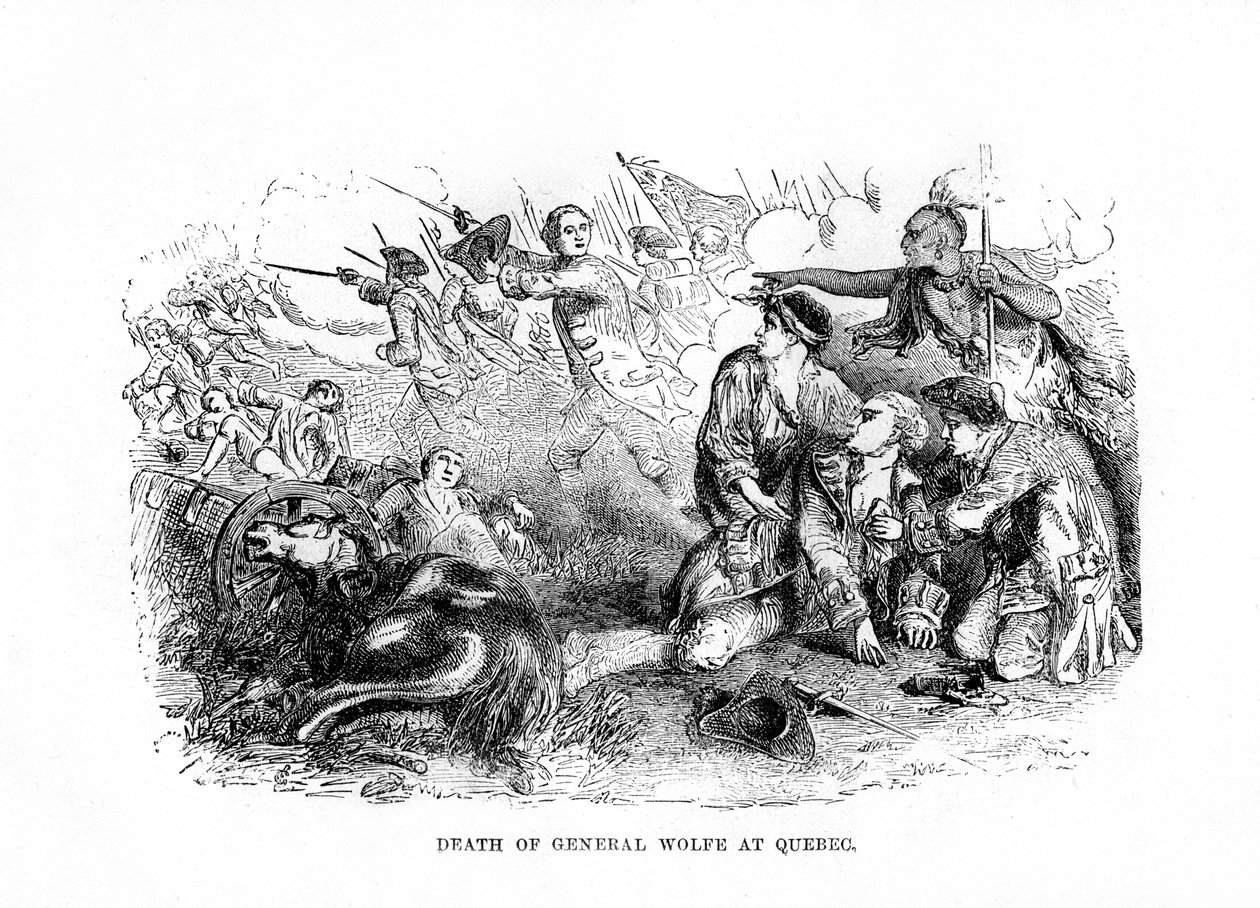 General Wolfes död i Quebec, 1759, 1872 av Unbekannt