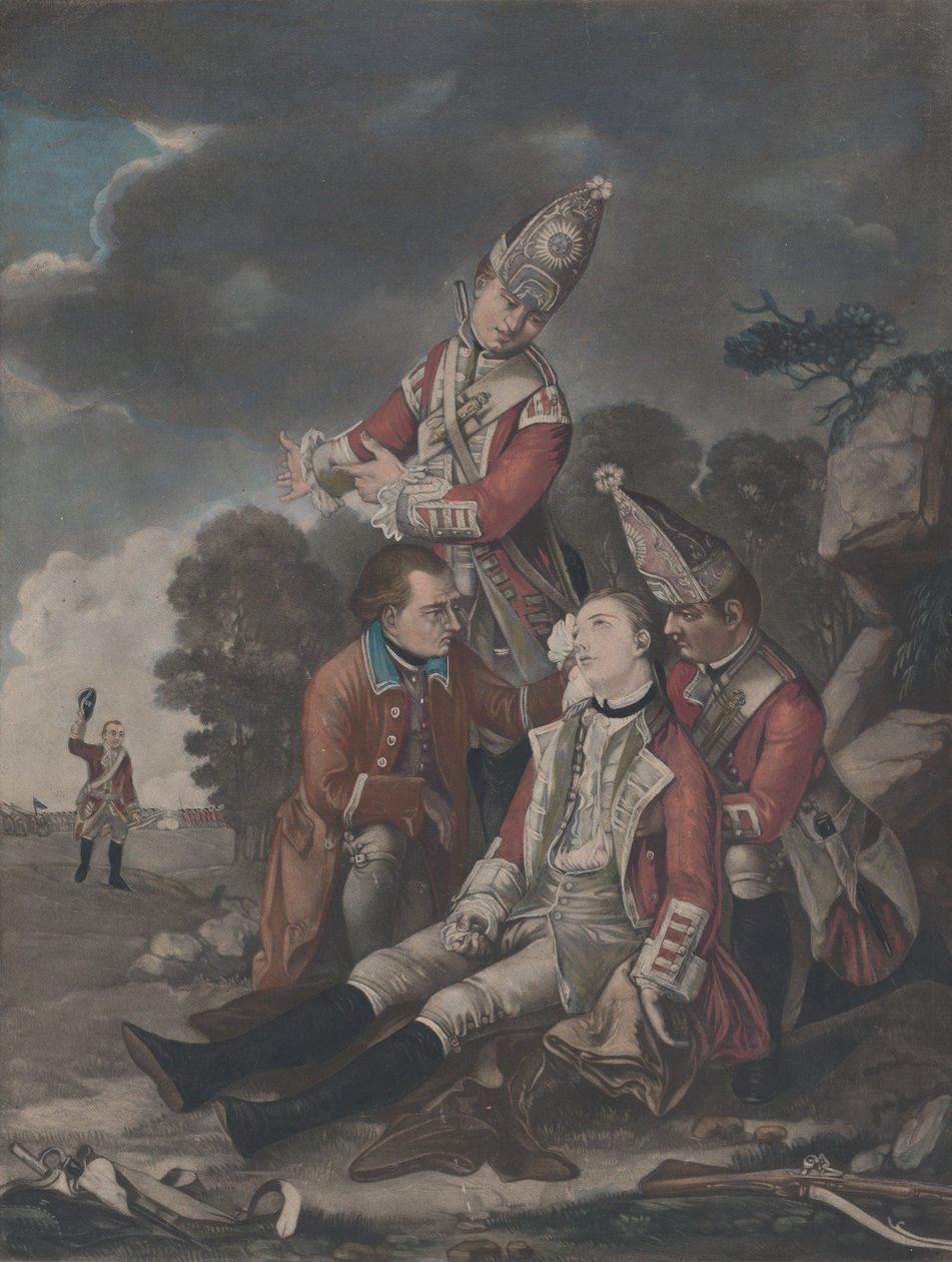 General Wolfes död i Quebec september 1759, 10 oktober 1779. av Unbekannt