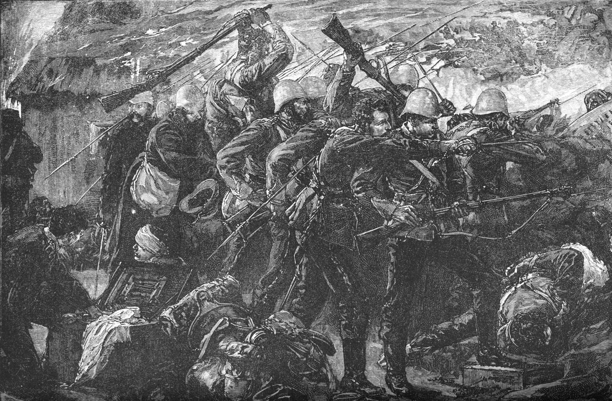 Försvaret av Rorkes Drift, c1880 av Unbekannt