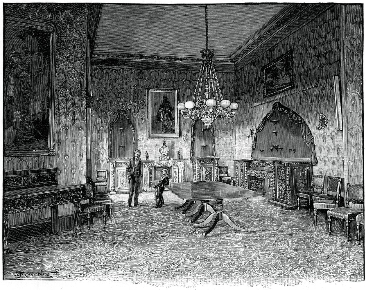 The Dining Room, Kilkenny House, Irland, c1800-talet av Unbekannt