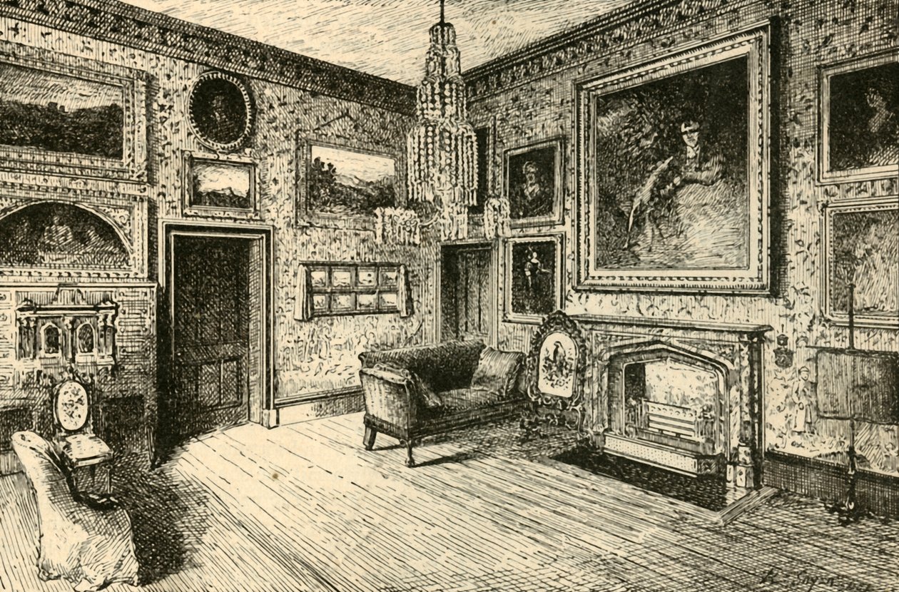 Salongen i Abbotsford, 1882. av Unbekannt