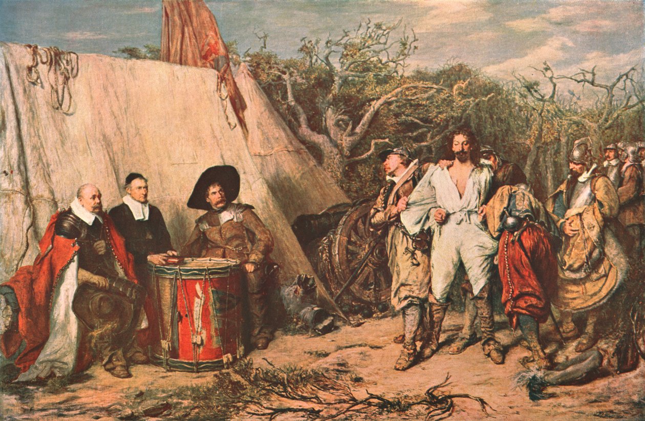 The Drumhead Martial Court, 1865, c1902. av Unbekannt