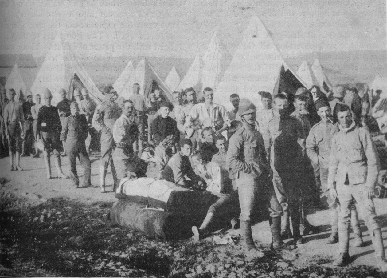 Dublin Fusiliers strax innan de går ombord på pansartåget, 1902 av Unbekannt
