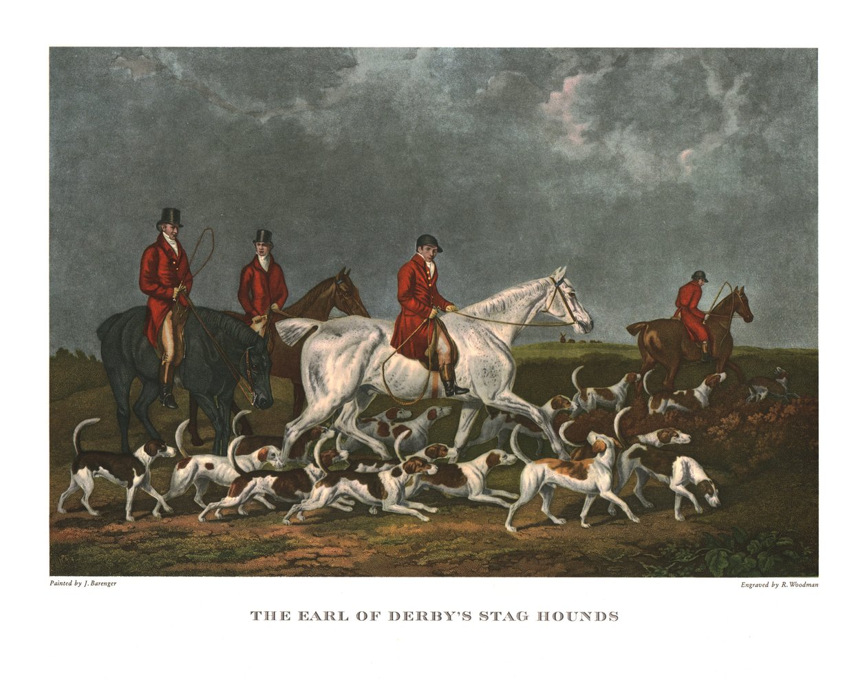 The Earl of Derbys Stag Hounds, tidigt 1800-tal, c1955. av Unbekannt