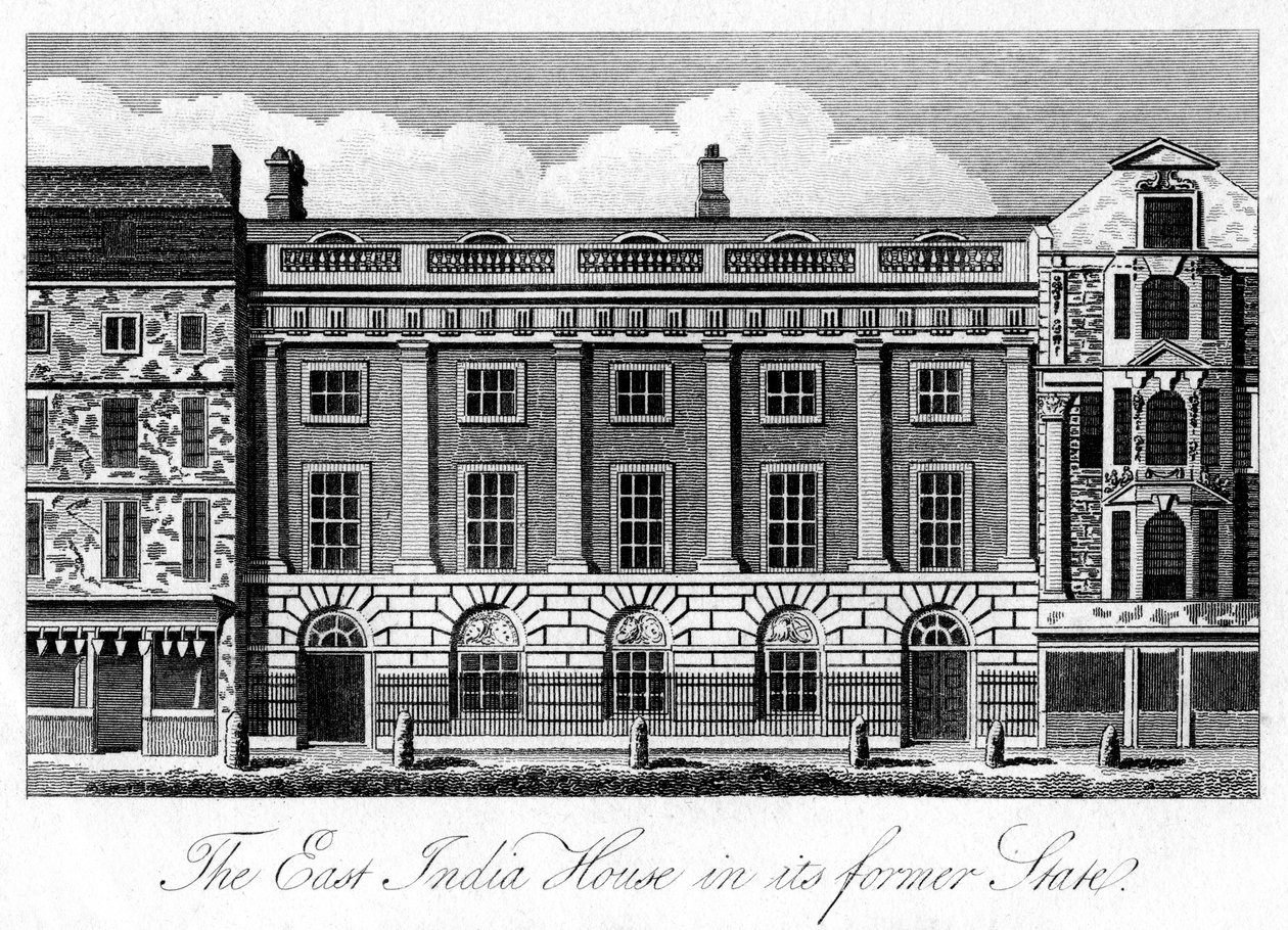 East India House i dess forna delstat, London, tidigt 1800-tal av Unbekannt