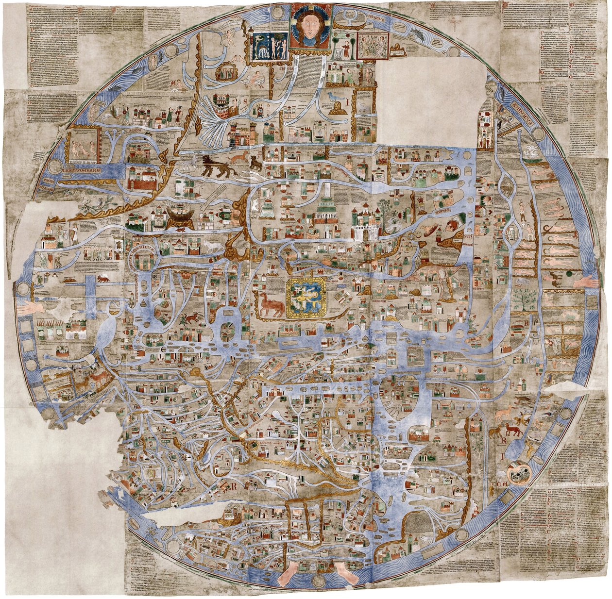 Ebstorfskartan, ca. 1300 av Unbekannt