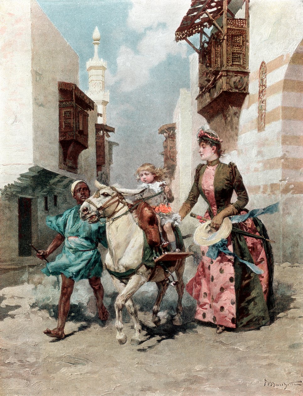 Det egyptiska kvarteret vid världsutställningen, Paris, 1889 av Unbekannt