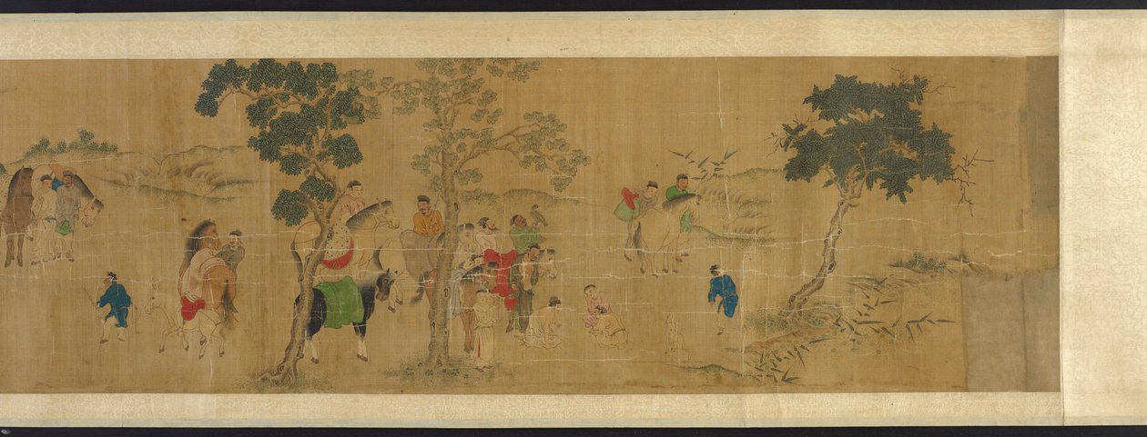 De arton lärda vid en litterär sammankomst, Ming- eller Qingdynastin, 1600-talet. av Unbekannt