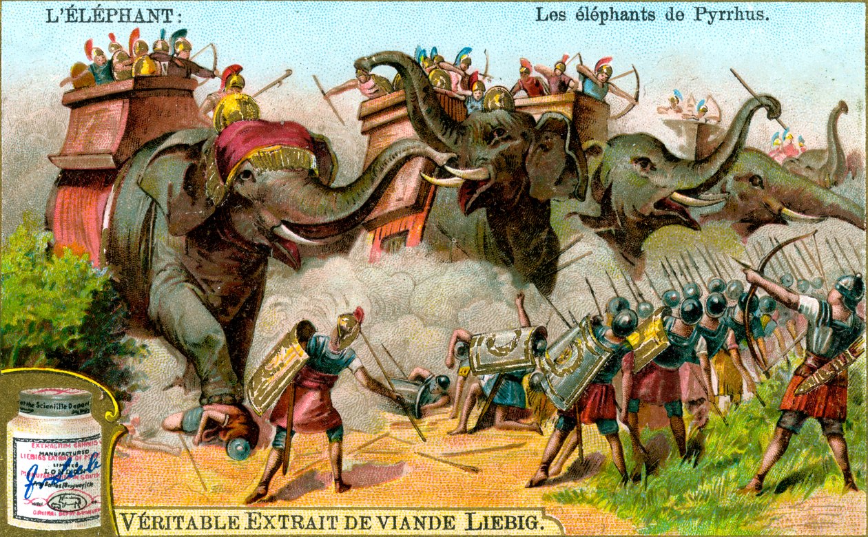 Elefanterna från Pyrrhus, c1900 av Unbekannt