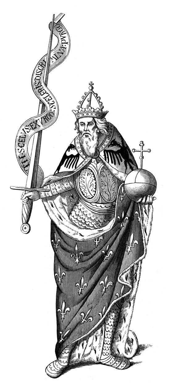 Kejsaren Karl den Store 742-814, 1849 av Unbekannt