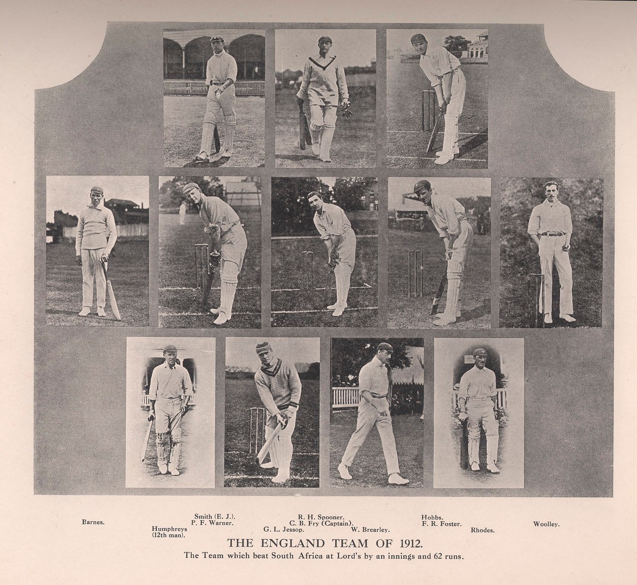 Englands cricketlag 1912 av Unbekannt