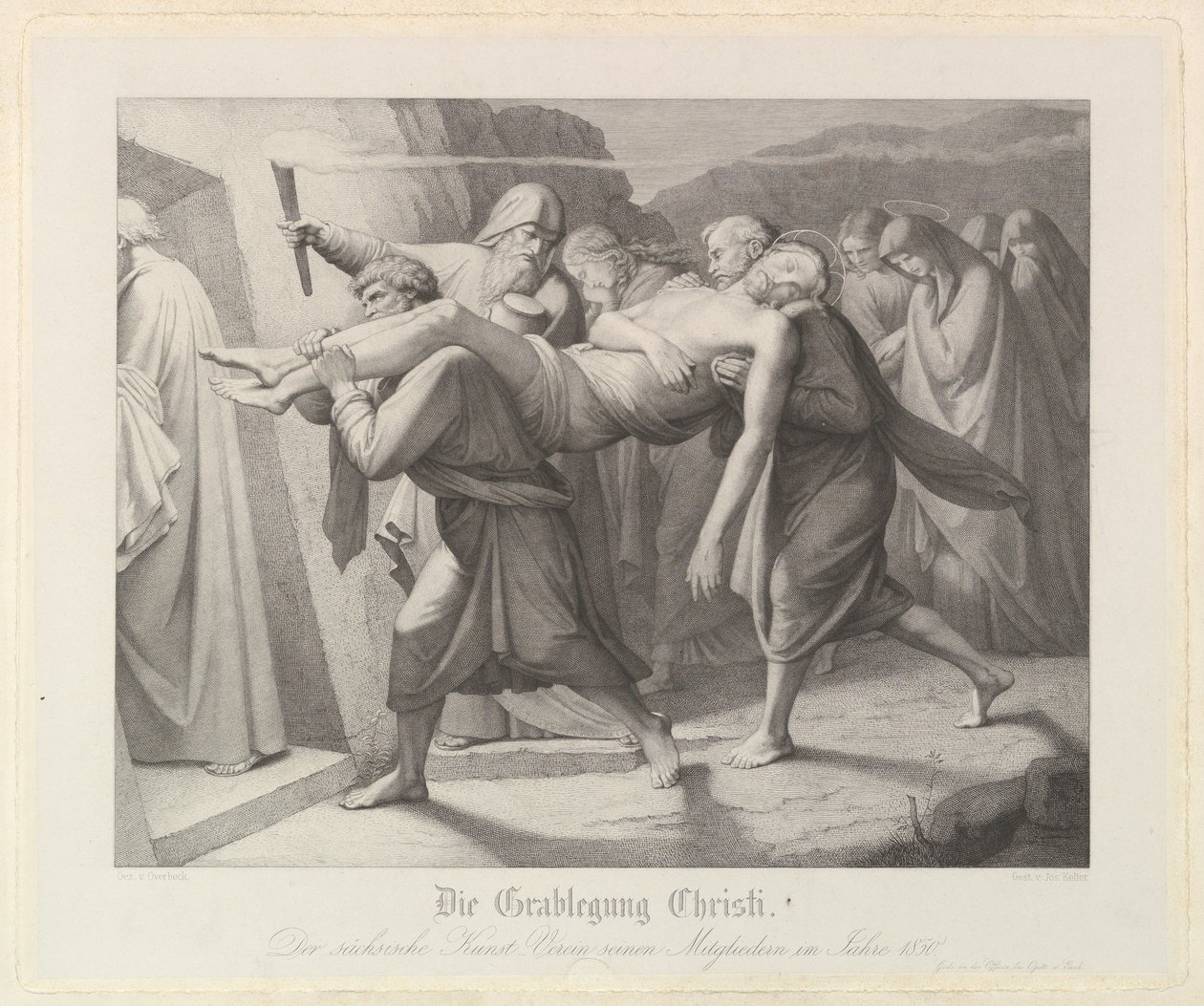 Gravläggningen, 1850. av Unbekannt